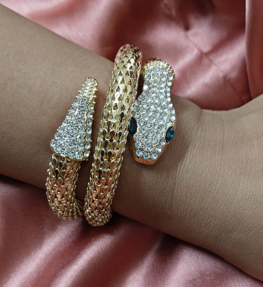 Classy Gold plated Snake Bracelet