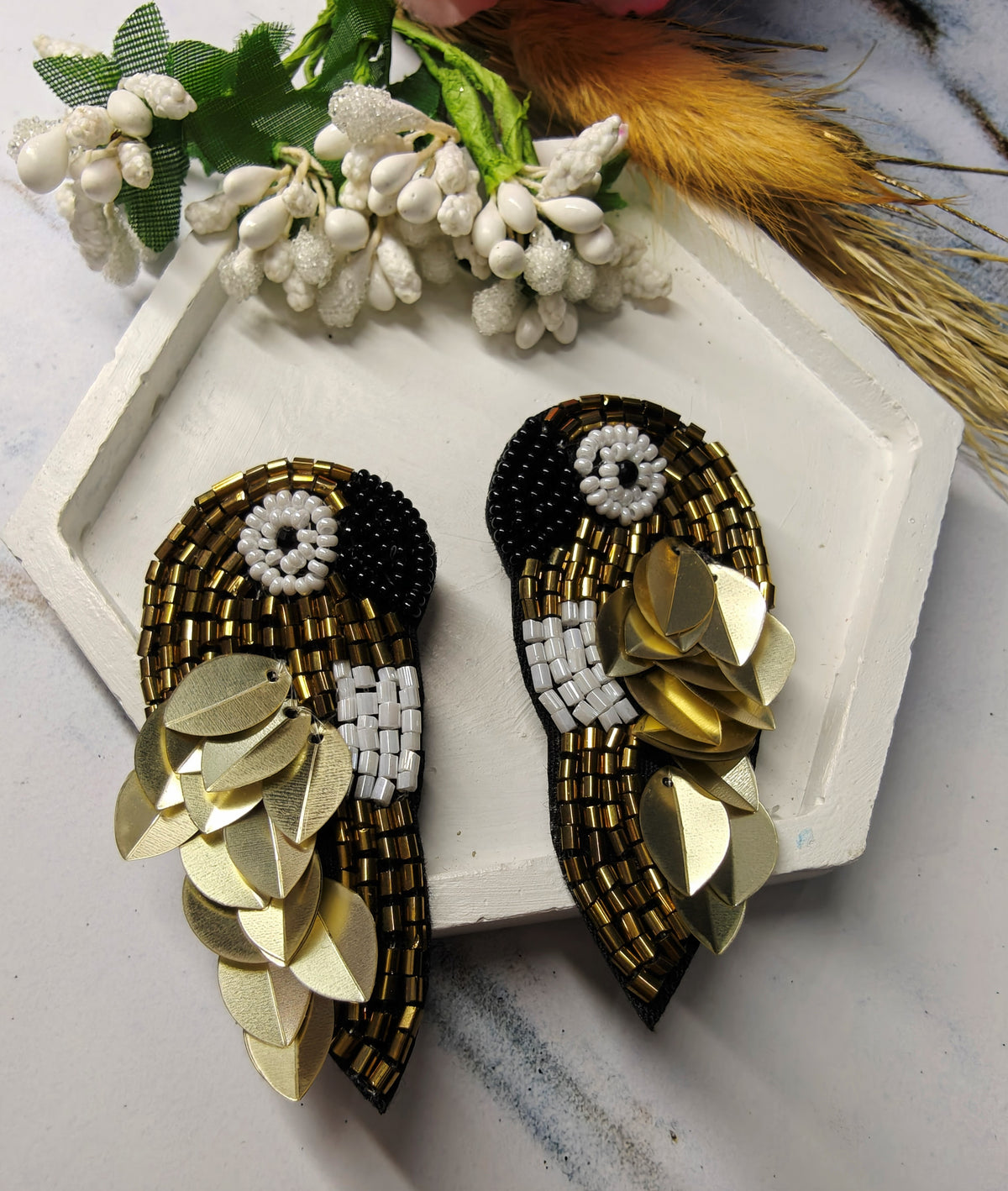 Handcrafted Lightweight Parrot Beads Earrings