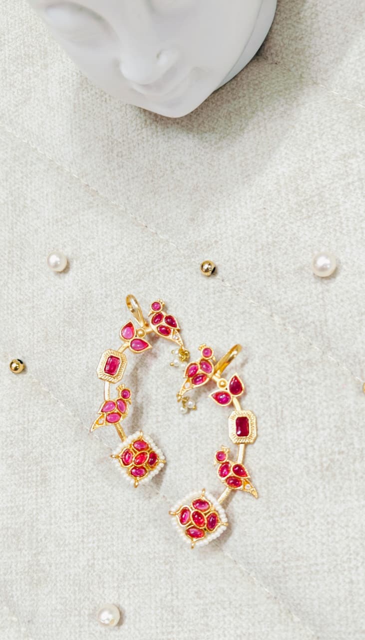 Kundan Kashmiri Karnphool/Ear Cuff for Women