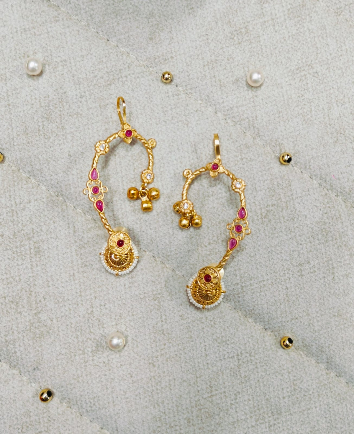 Kundan Karnaphool  TraditionalEarcuffs