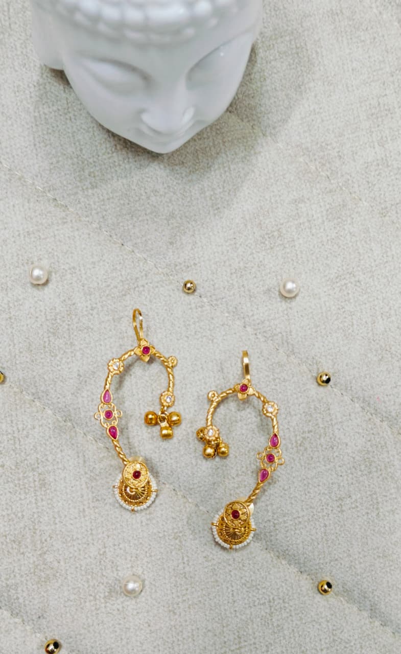 Kundan Karnaphool  TraditionalEarcuffs