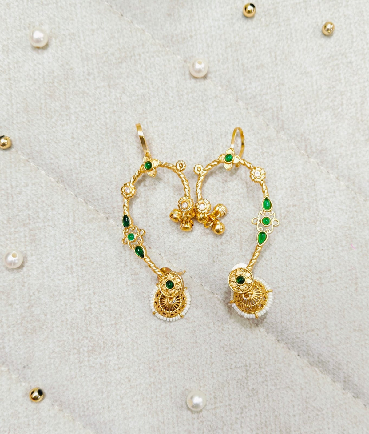 Kundan Karnaphool  TraditionalEarcuffs