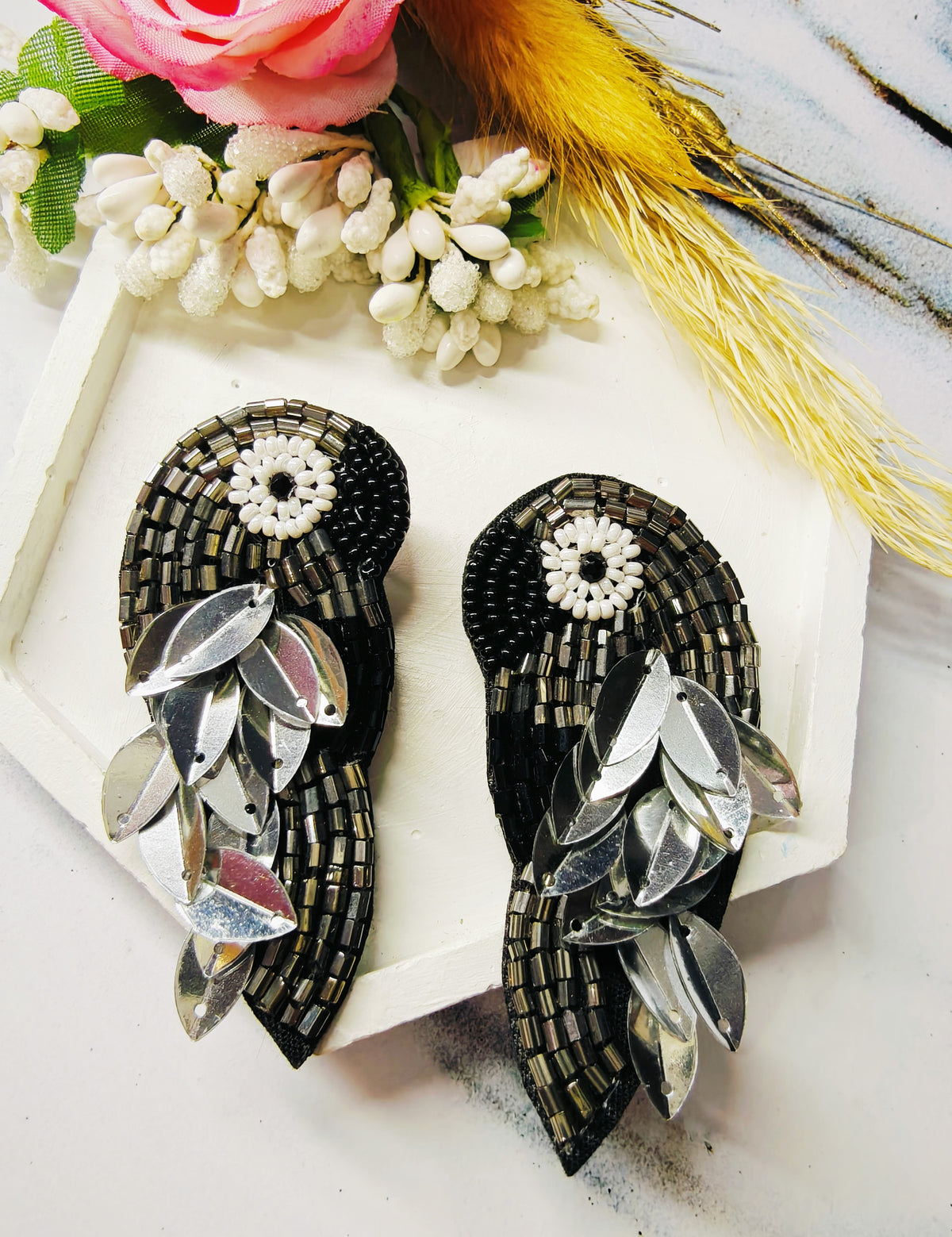 Handcrafted Lightweight Parrot Beads Earrings